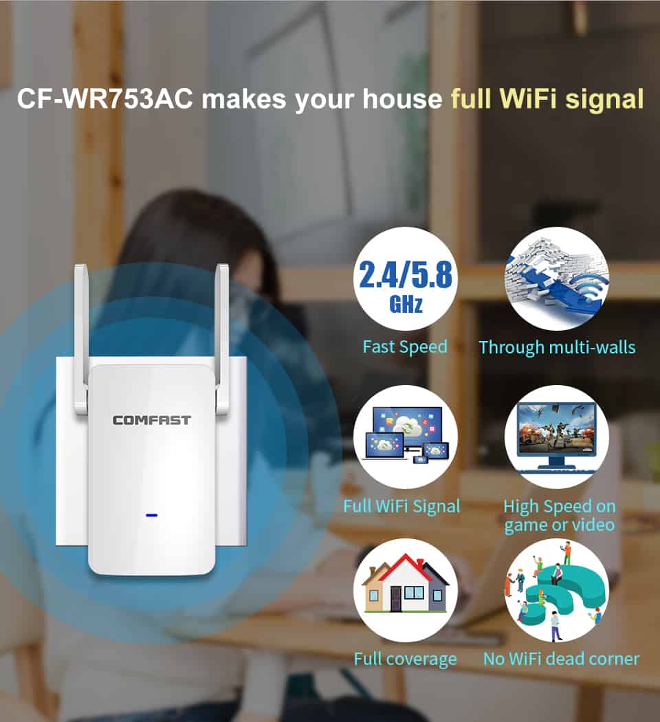 Comfast CF-WR753AC makes your house full WiFi signal