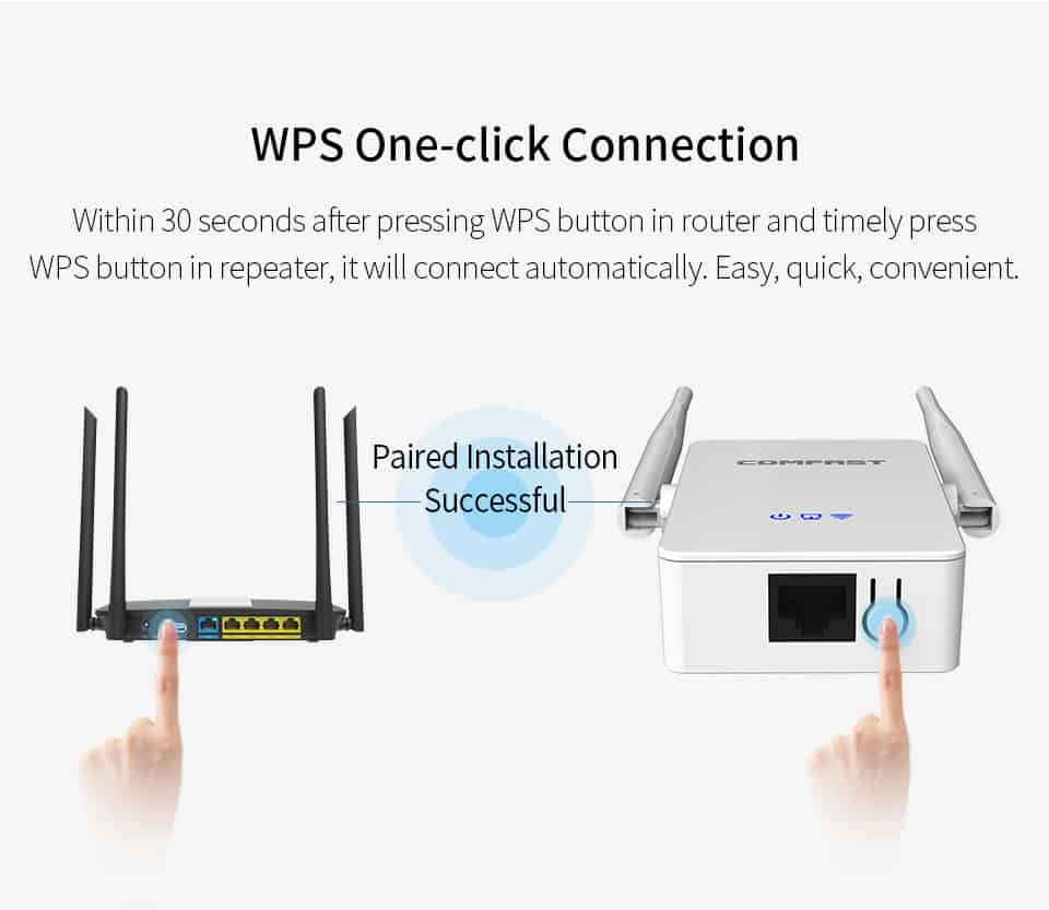 Comfast CF-WR755AC wps one-click connection